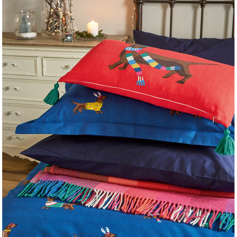 JOULES Christmas Dogs Cushion Multi Wayfair.co.uk